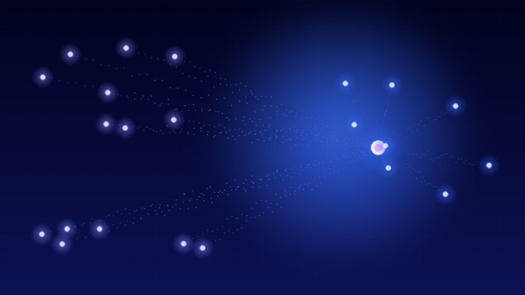 AI lead routing connects partner nodes to a central predictive matching hub